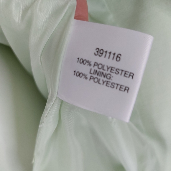 Vintage Lime Green Short Sleeve Single Breasted Blazer Size 18 *Flawed See Pics - Picture 8 of 9